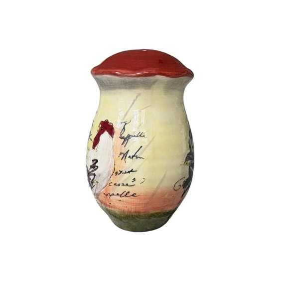 Certified International Le Rooster Salt Shaker 2 Hole Susan Winget Discontinued - Picture 4 of 7